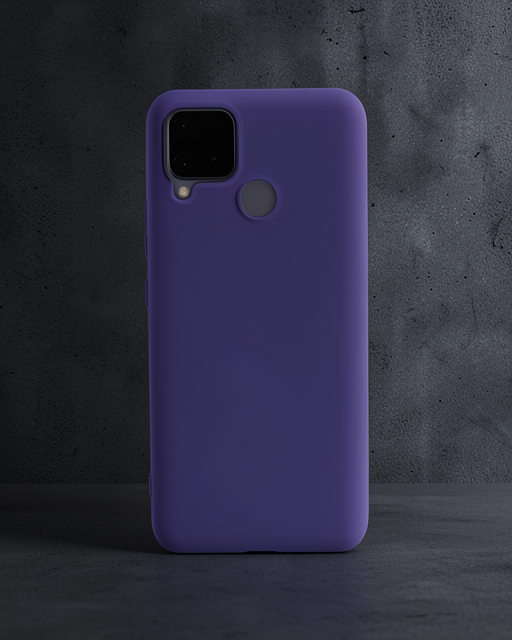 Realme C15 Kılıf Nano İçi Kadife Silikon - Mor
