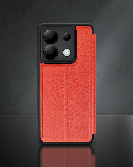 Xiaomi Redmi Note 13 Pro 5g Kılıf Flip Cover - Kırmızı