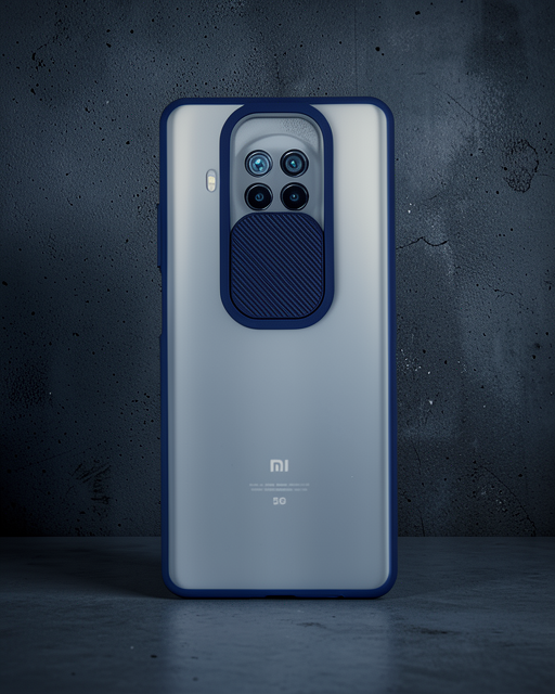 Xiaomi Mi 10t Lite Kılıf Palm Buzlu Kamera Sürgülü Silikon - Lacivert