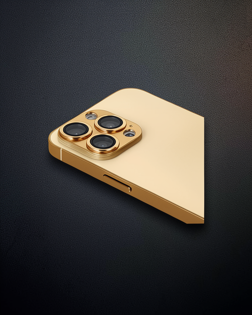 Apple İphone 13 Pro Max Pers Alüminyum Kamera Lens - Gold
