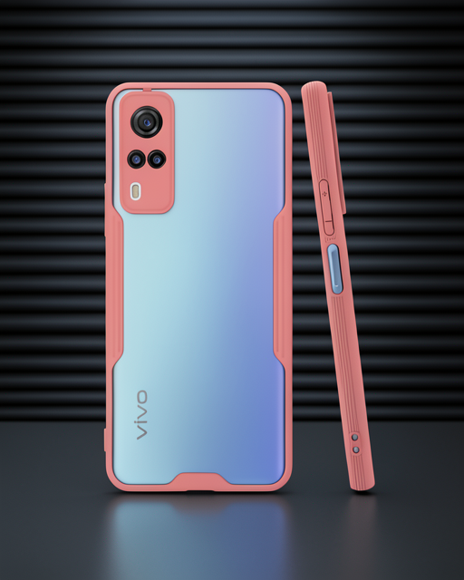 Vivo Y53s Kılıf Platin Silikon - Pembe