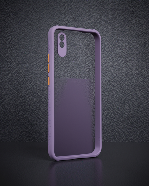 Xiaomi Redmi 9a Kılıf Miami Şeffaf Silikon - Açık Mor