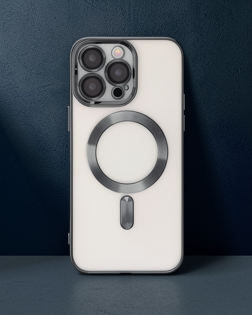 Apple İphone 15 Pro Kılıf Kross Magneticsafe Kapak - Titan Gri