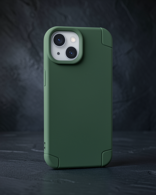 Apple İphone 15 Kılıf Nano İçi Kadife Silikon - Koyu Yeşil