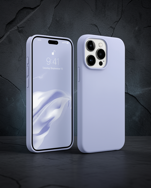 Apple İphone 15 Pro Kılıf First Silikon - Lila