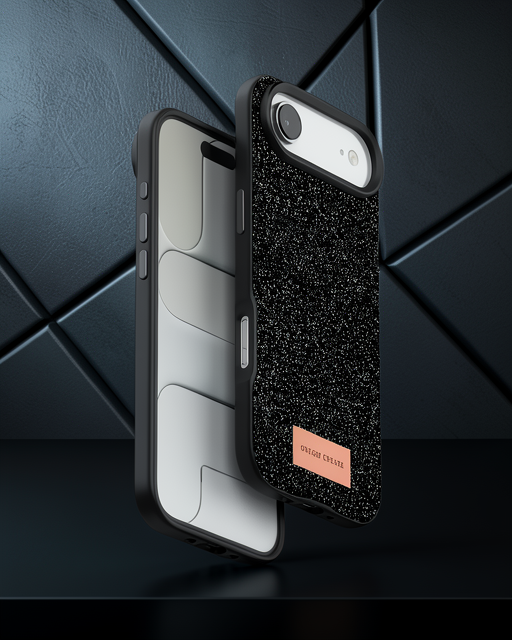Onegif Apple İphone 17 Air Bright Simli Kapak - Siyah