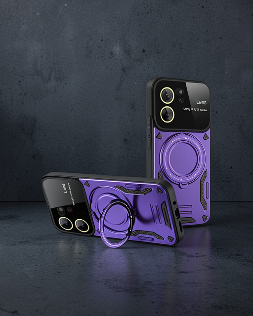 Xiaomi Mi 13t Pro Kılıf Joy Lens Standlı Kapak - Mor