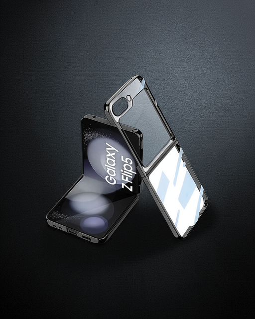 Samsung Galaxy Z Flip 5 Kılıf Fold Element Kapak - Siyah