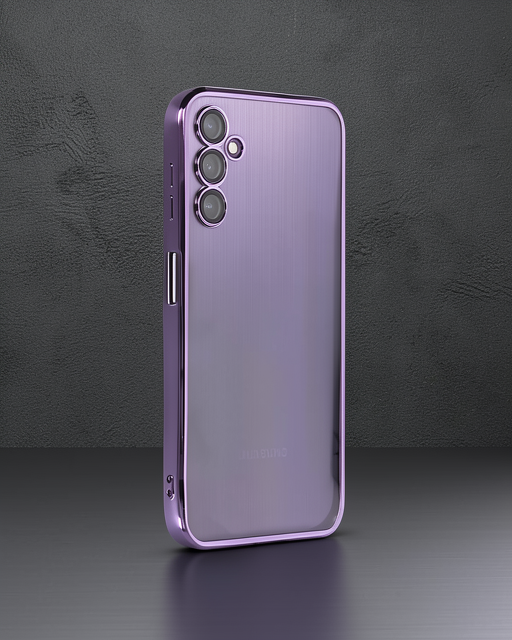 Samsung Galaxy A14 4g Kılıf Razer Lensli Silikon - Mor