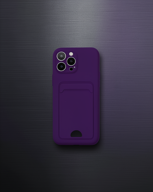 Apple İphone 12 Pro Max Kılıf Kelvin Kartvizitli Silikon - Derin Mor