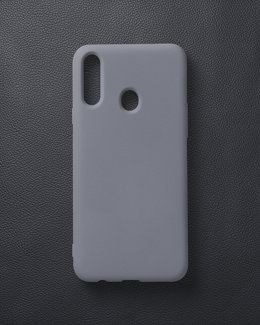 Samsung Galaxy A20s Kılıf Nano İçi Kadife Silikon - Gri