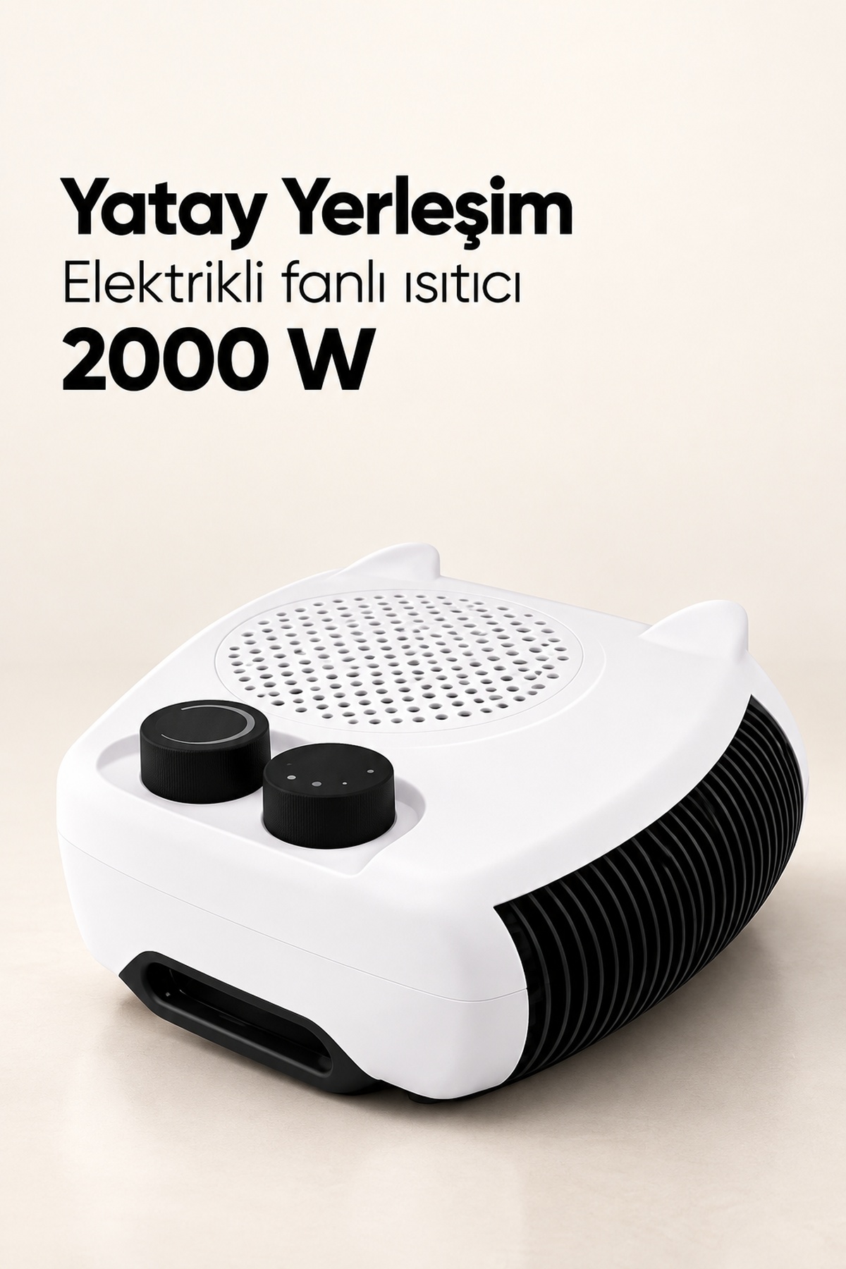 Elektrikli Fanlı Isıtıcı Termostatlı Yatay ve Dikey Kullanım
