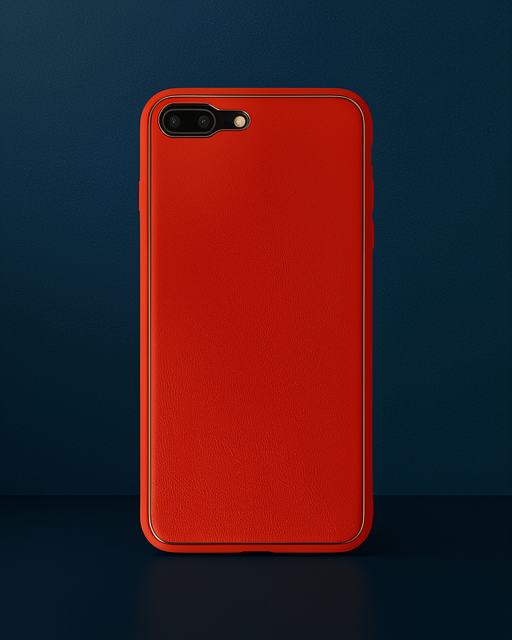 Apple İphone 7 Plus Kılıf Coco Deri Silikon Kapak - Kırmızı