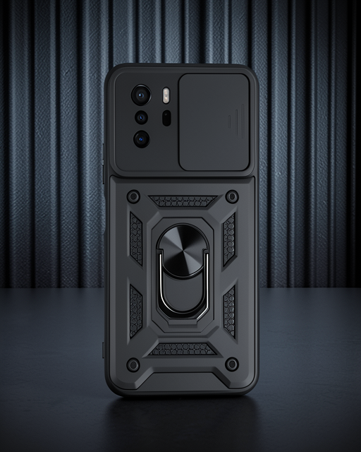 Xiaomi Poco X3 Gt Kılıf Pars Lens Yüzüklü Silikon - Siyah