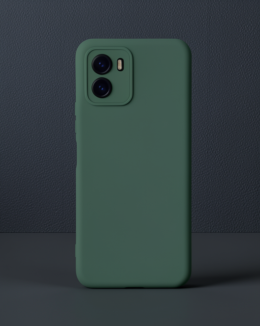 Vivo Y15s Kılıf Nano İçi Kadife Silikon - Koyu Yeşil