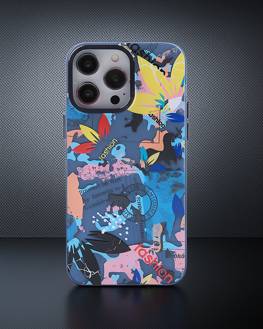 Apple İphone 14 Pro Max Kılıf Prada Desenli Kapak - Prada Pembe - 1