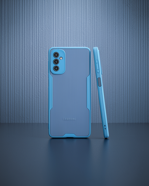 Samsung Galaxy M52 5g Kılıf Platin Silikon - Mavi