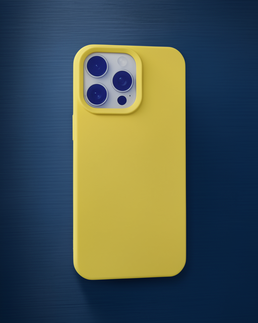 Apple İphone 15 Pro Max Kılıf Nano İçi Kadife Silikon - Sarı