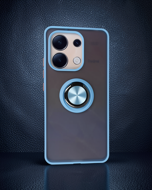 Xiaomi Redmi Note 13 4g Kılıf Montreal Yüzüklü Silikon Kapak - Buz Mavi