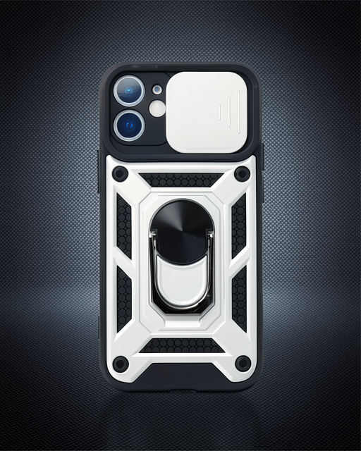 Apple İphone 12 Mini Kılıf Pars Lens Yüzüklü Silikon - Gümüş