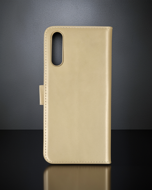 Huawei P Smart S Kılıf Trend S Plus Kapaklı Kılıf - Gold