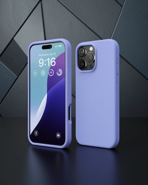 Apple İphone 16 Pro Max Kılıf Nano İçi Kadife Silikon - Lila