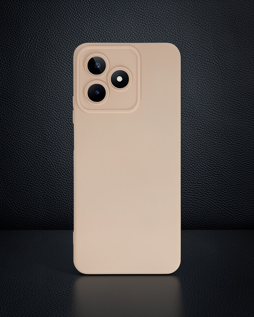 Realme C53 Kılıf Nano İçi Kadife Silikon - Pudra