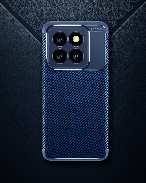 Xiaomi Mi 14t Pro Kılıf Auto Focus Karbon Kapak - Lacivert