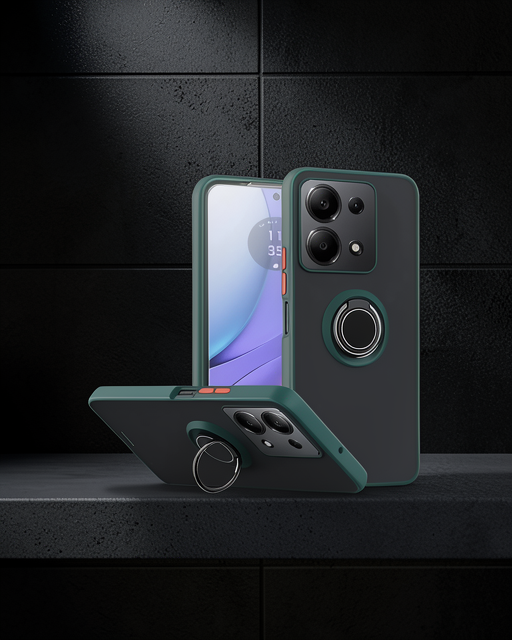 Xiaomi Redmi Note 13 Pro 4g Montreal Yüzüklü Silikon Kapak - Yeşil
