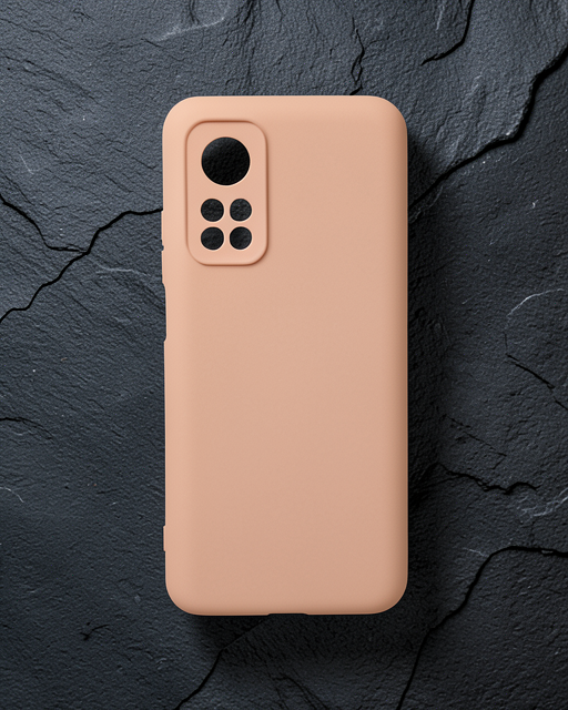 Xiaomi Mi 10t Kılıf Nano İçi Kadife Silikon - Pudra