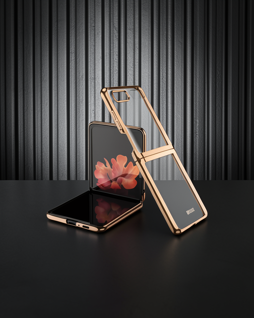 Samsung Galaxy Z Flip 4 Kılıf Fold Element Kapak - Gold