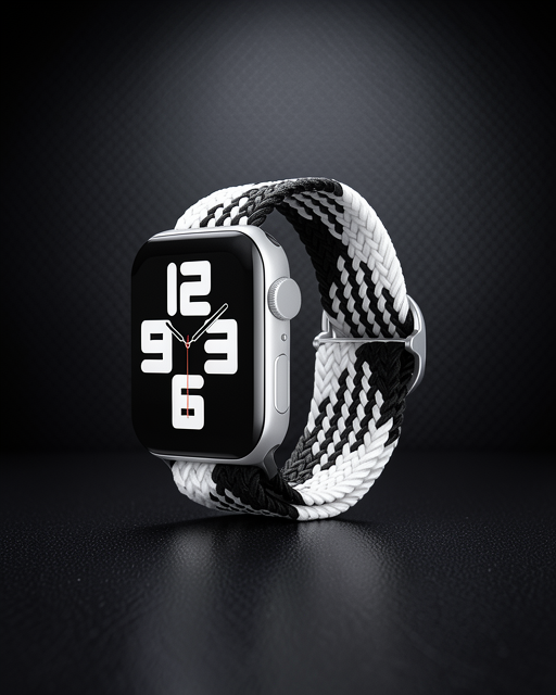 Apple Watch 38mm Kordon - Siyah-beyaz