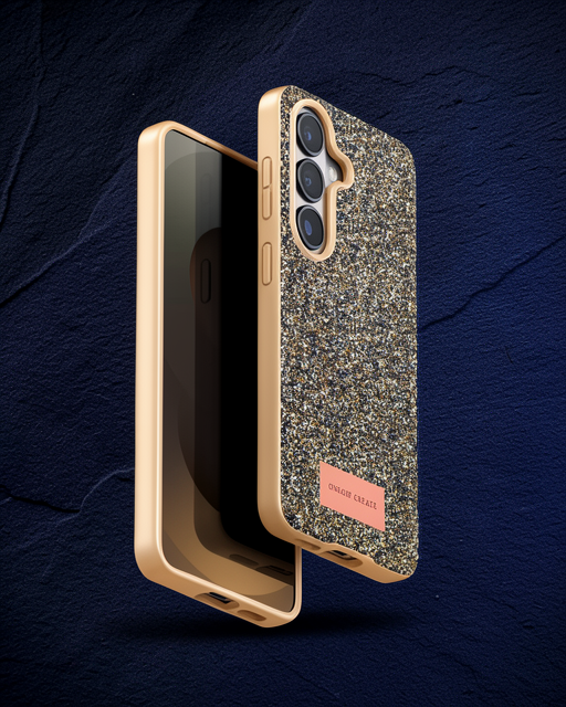 Onegif Samsung Galaxy S26 Bright Simli Kapak - Gold