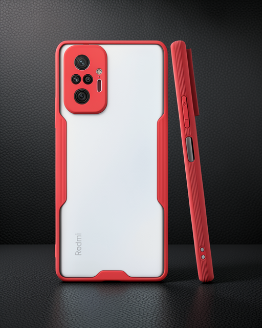 Xiaomi Redmi Note 10 Pro Kılıf Platin Silikon - Kırmızı