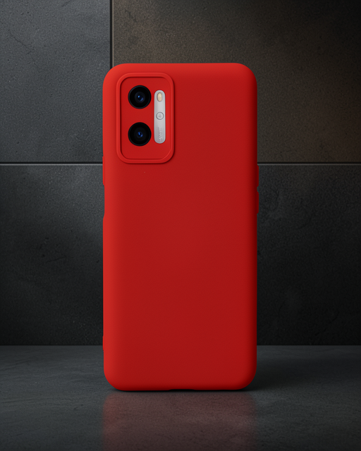 Oppo A96 Kılıf Nano İçi Kadife Silikon - Kırmızı