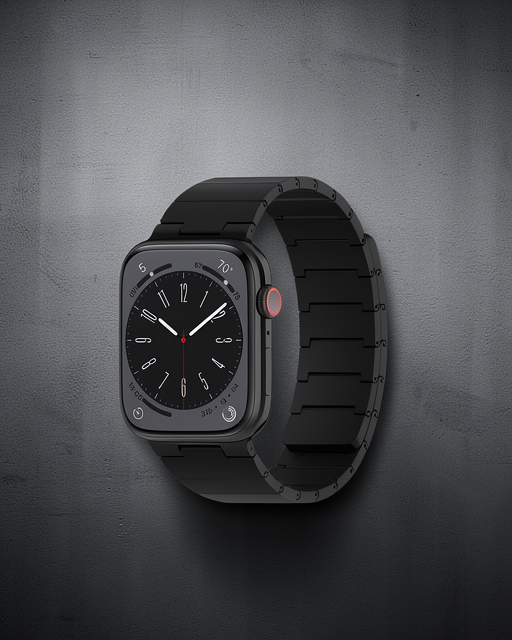 Apple Watch 45mm Carbon Steel Kordon (saat Değildir) - Siyah