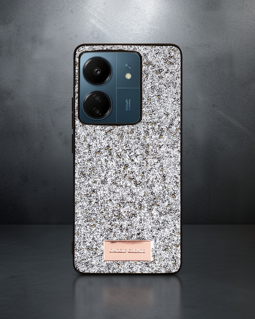 Onegif Xiaomi Redmi 13c Bright Simli Kapak - Gümüş