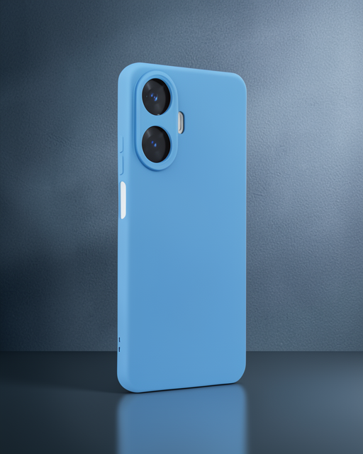Realme C55 Kılıf Nano İçi Kadife Silikon - Mavi