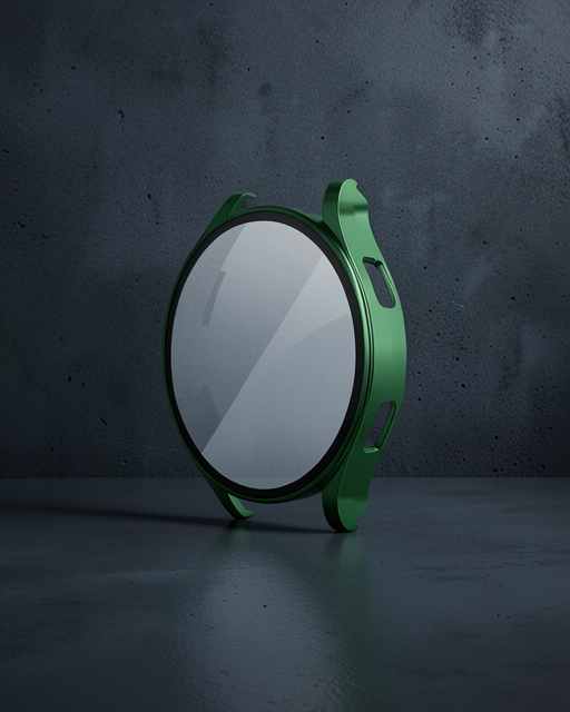 Watch 5 44mm Wall Camlı Kasa Ekran Koruyucu - Koyu Yeşil