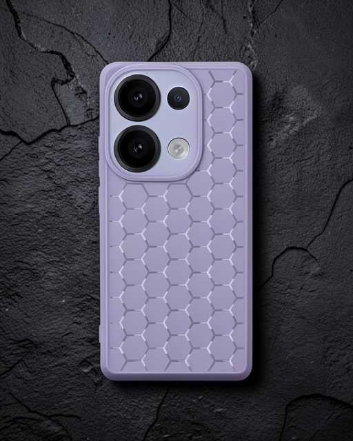 Xiaomi Redmi Note 13 Pro 4g Kılıf Petek Silikon Kapak - Lila