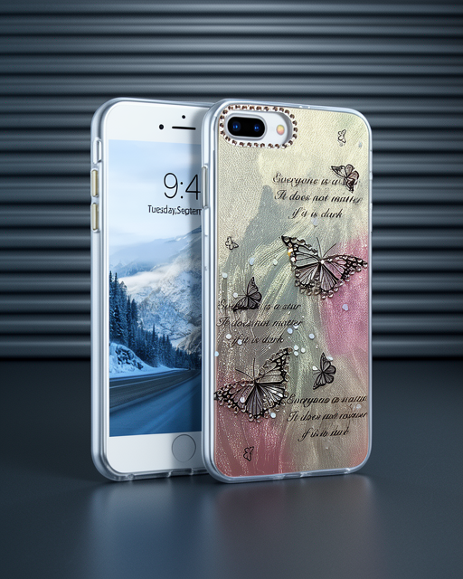 Apple İphone 7 Plus Kılıf Blade Aynalı Desenli Kapak - Desen 6