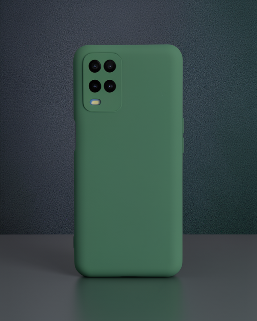 Oppo A54 4g Kılıf Nano İçi Kadife Silikon - Koyu Yeşil