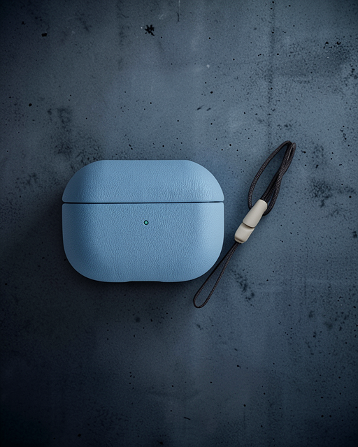 Apple Airpods 3 (3.nesil) 405 Deri Kılıf - Sierra Blue