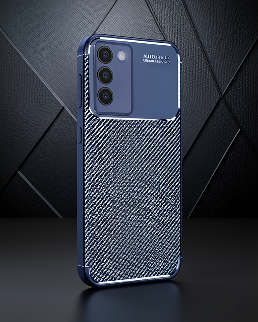 Vivo V30 Lite 4g Kılıf Auto Focus Karbon Kapak - Lacivert