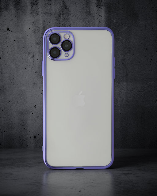 Apple İphone 11 Pro Max Kılıf Razer Lensli Silikon - Mor