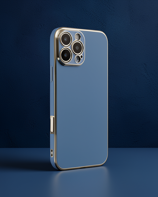 Apple İphone 16 Pro Max Kılıf Volet Silikon - Mavi