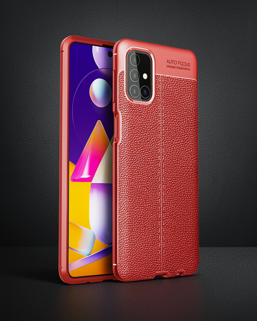 Samsung Galaxy M31s Kılıf Auto Focus Kapak - Kırmızı
