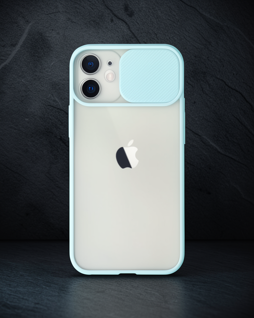 Apple İphone 11 Kılıf Palm Buzlu Kamera Sürgülü Silikon - Turkuaz