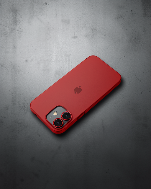 Apple İphone 12 Metal Kamera Lens Koruma Cam - Kırmızı