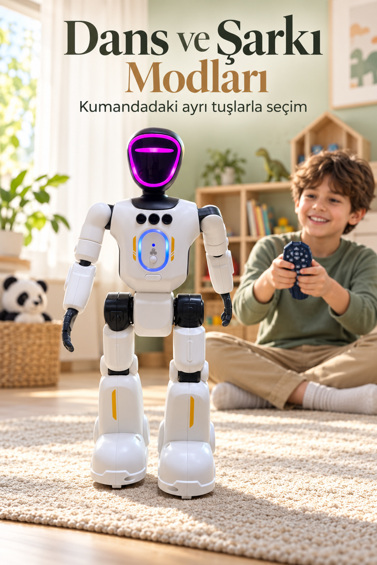 Hareket Sensörlü Robot Oyuncak Elle Yönlendirme Özellikli
